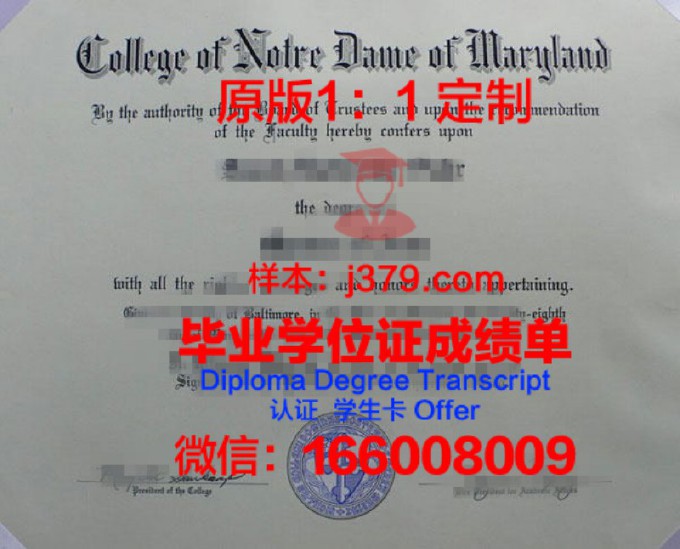 纳穆尔圣母大学diploma证书(美国那慕尔圣母大学)